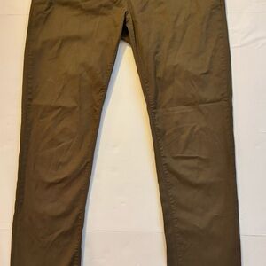 ASOS Women's 33”x34” Casual Pants Flat Front Chino Color Olive Green EUC